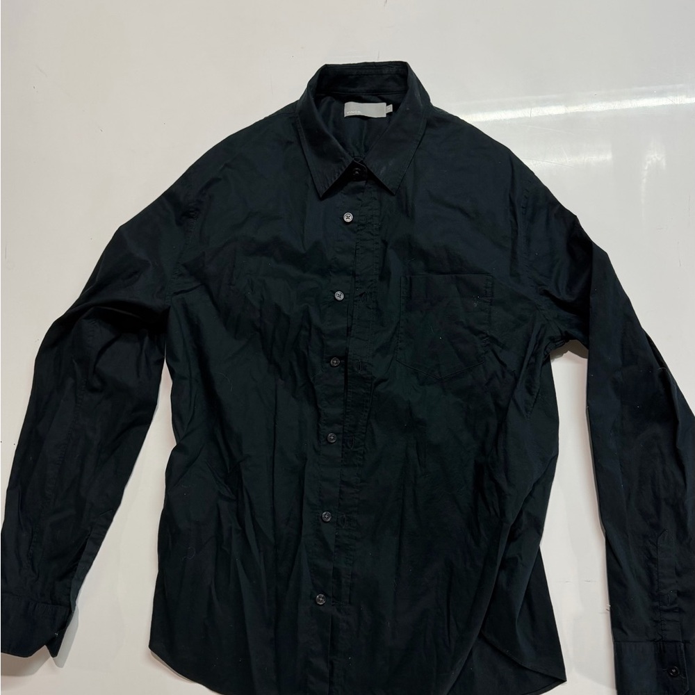 Vince Men's Black Casual Button Down Shirt